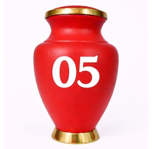 Lápida Conmemorativa Plateada, Roja y Blanca con León, Personalizada con Logotipo y Número Grabado, Ecológica, Duradera, con Capacidad de 220 Pulgadas Cúbicas - Product Image 4
