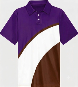 Camiseta de Golf para Hombre, Unisex, Antiarrugas, con Estampado, Logotipo Personalizado en la Parte Delantera, 100% Poliéster, Manga Corta, Verano, Gran Venta - Product Image 5