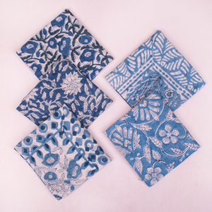 Handmade Cotton Bandana Floral Block Printed Eco-Friendly Breathable <b>Head</b> <b>Wrap</b> Stylish Unisex Square Scarf Organic Neck - Product Image 2