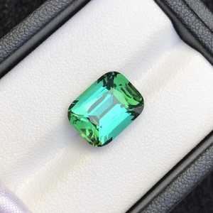 Tourmaline Verte Naturelle de Qualité Exceptionnelle et Rare, Pierre Précieuse en Vrac, Taille Octogonale, Certifiée par un Certificat Tierce Partie pour la Fabrication de Bijoux - Product Image 3