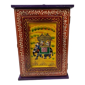 Hand Painted Wooden <b>Key</b> <b>Holder</b> Cabinet Wall Mounted <b>Key</b> Hanger Box Ambabari Painted <b>Key</b> Hanger Box Wall Hanging <b>Key</b> Hanger - Product Image 3