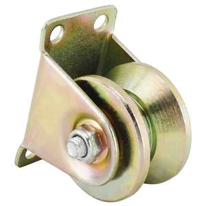 Fabrik 50mm Rolling Gate Industrie maschinen Rollen V Nut Rad Schiebe tor Rollen mit Halterung für Drahtseil schiene - Product Image 2