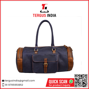 New Style Genuine Leather Shoulder Duffle <b>Bag</b> Short Distance <b>Trip</b> Travel <b>Bag</b> Available At Low Price - Product Image 2