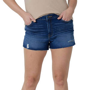 Shorts de Mezclilla Casuales y Transpirables para Mujer, Color Sólido, 100% Algodón, Secado Rápido, Servicio OEM Personalizado, Venta al Por Mayor - Product Image 1