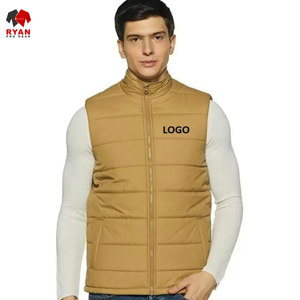 เสื้อกั๊กพัฟเฟอร์ผู้ชายคุณภาพพรีเมียม เนื้อผ้านุ่มสบาย ระบายอากาศได้ดี พร้อมโลโก้แบบกำหนดเอง ลายเรียบ - Product Image 1