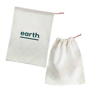 Bolsas con cordón redondas de algodón de lino elegante de alta calidad Bolsa con cordón de algodón para fiesta de boda - Product Image 5