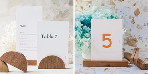 Soporte de Madera Natural para Tarjetas, Decoración Rústica para Mesa, Perfecto para Bodas, Eventos Empresariales o Uso Diario en el Escritorio - Product Image 5