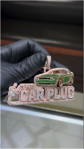 Colgante de coche personalizado de plata de ley 925 con incrustaciones de moissanita VVS en oro rosa, de moda, superventas, estilo hip hop, bling, de lujo, OEM - Product Image 2