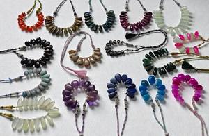 Collier ras du cou ethnique en cristal pour enfants, fait main, tendance, avec pendentif goutte d'eau en agate, bijou de fête, best-seller - Product Image 6