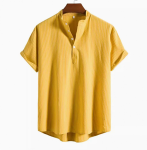 Camisa de punto a cuadros informal para hombre, de manga larga, con botones, ecológica, blanca, personalizada OEM - Product Image 3