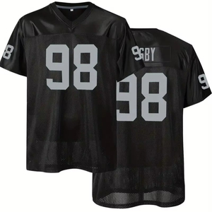 เสื้อฟุตบอลอเมริกันแบบขายส่ง พิมพ์ลายแบบซับลิเมชั่น ปรับแต่งได้ ผลิตจากโพลีเอสเตอร์ 100% ทรงแอธเลติก แขนสั้น สกรีนชื่อทีมได้ - Product Image 5