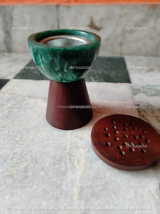 Quemador Bakhoor de sándalo de lujo, soporte de incienso árabe Oud Madkhan con resina epoxi para decoración religiosa y del hogar - Product Image 2