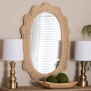 Elegant natural decorative <b>mirrors</b> made in Vietnam, OEM/ODM color options, perfect for modern home styling and wholesale. - Product Image 2