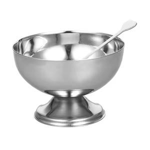 Modern Serveware Metal Ice Cream <b>Bowl</b> Stainless <b>Steel</b> Dessert Dish - Product Image 1