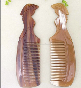 Peigne en corne de buffle écologique, animal marin, finition lisse polie, pour démêler et coiffer, en provenance d'Inde - Product Image 4