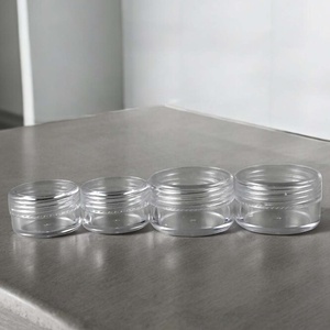 5ml 10ml SAN clair rond en plastique cosmétiques maquillage paillettes poudre pot Mini cosmétique Pot échantillon pot (série INBT) - Product Image 1