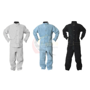 Chaqueta de Soldadura de Cuero Vacuno para Seguridad Industrial, Ropa de Trabajo Larga con Resistencia a las Llamas para Soldadura - Product Image 2