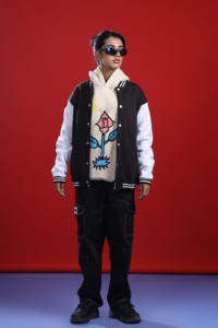 แจ็คเก็ตเบสบอลแบบ Varsity สำหรับผู้ชาย ลายปักตัวอักษรดีไซน์ขายดี สไตล์สตรีทแวร์  แจ็คเก็ต Letterman แบบสั่งทำได้ - Product Image 5