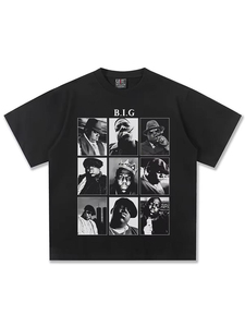 Fabricants de vêtements, t-shirt homme personnalisé surdimensionné, vintage, imprimé, 100% coton, manches courtes, nouveau modèle, 280 grammes - Product Image 4