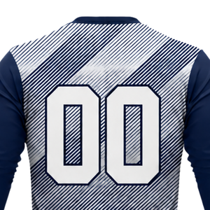 Uniforme de Voleibol Sublimado Azul Marino y Blanco para Hombre, Jersey de Manga Larga, Pantalones Cortos, Ropa Deportiva de Alto Rendimiento, Ropa para Competencia de Equipo - Product Image 5
