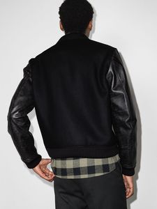 Veste de baseball personnalisée pour homme, style streetwear, corps en laine, manches en cuir, patch en chenille, veste de style hip hop, veste bomber - Product Image 2