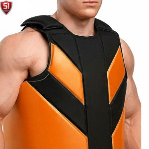 Protector de Pecho para Entrenamiento de Boxeo, Chaleco Protector Ajustable, Forrado en Cuero, Ecológico y Transpirable para Taekwondo, Karate y Ejercicios - Product Image 5