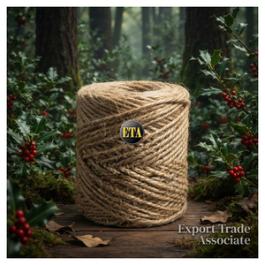 Meilleure qualité 70LBS 2 plis 100% fil de jute matière première texturée écologique pour la couture tricot tissage et tricot à la main - Product Image 1