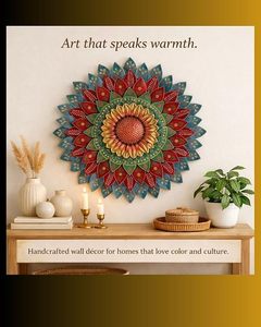Modern Metal <b>Flower</b> <b>Wall</b> Art Wedding Decor Handmade Hanging Sculpture for Living Room Bedroom Hallway Office - Product Image 6