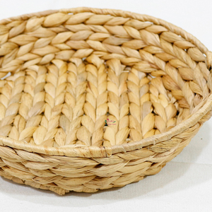 Stylish Vintage Home <b>Storage</b> <b>Baskets</b> Foldable Metal & Water Hyacinth Woven with Jute Grass & Rope <b>Wicker</b> for Daily Use - Product Image 3