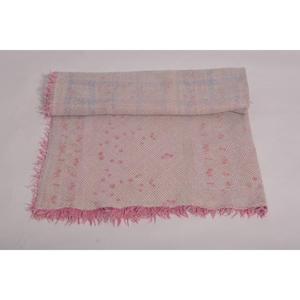 ผ้าห่มกันธา กูดรี ผ้าฝ้ายอินเดียโบราณ ทำมือ สไตล์โบโฮ ผ้าคลุมเตียง ผ้าห่มสองด้าน - Product Image 4