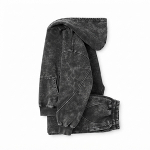 Survêtements pour femmes en gros, 100% coton, effet délavé, avec logo personnalisé, coupe oversize, respirants - Product Image 3