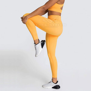 SHEZALI INDUSTRY Meilleure Vente Nouveau Design Logo Personnalisé Ensemble 2 Pièces Femme Yoga Taille Élastique Avant Solide Séchage Rapide Respirant - Product Image 6