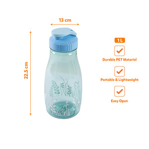 ขวดน้ำพลาสติก PET ขนาด 1 ลิตร ปลอดสาร BPA ฝาเปิดง่าย เหมาะสำหรับโรงเรียน สำนักงาน ฟิตเนส กีฬา ครอบครัว ขวดน้ำสำหรับดื่ม มีจำหน่ายจำนวนมาก - Product Image 4