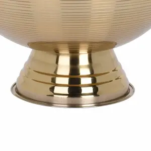 Grand Bol à Punch Doré Côtelé Grande Capacité – Vente en Gros – Glacière à Champagne, Vin, Bière – Idéal pour Fêtes, Bars et Traiteurs - Product Image 4