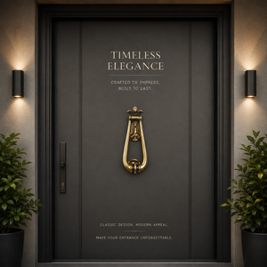 Timbre de Puerta Tradicional de Latón con Anillo Colgante, Decorativo, Estilo Vintage, Herraje de Lujo para Puerta Principal, Adorno para Entrada de Casas, Villas y Hoteles - Product Image 4