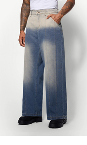 Men's Baggy Style Oversized Cotton Jeans Pants Loose Fit Men Casual Denim Pants Top Sealing OEM Service Men's Denims - Product Image 5