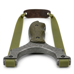 Slingshot en acier de Damas, design en acier à motifs, pièce de collection, décoration pour la maison et le bureau, pièce décorative traditionnelle faite à la main - Product Image 4