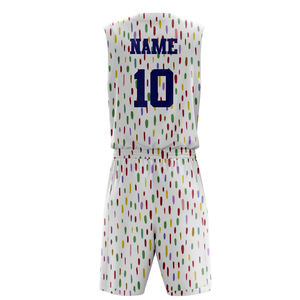 Maillot de basket personnalisé par sublimation avec nom d'équipe - 100% polyester respirant, protection UV, grandes tailles, tenue d'équipe - Product Image 2