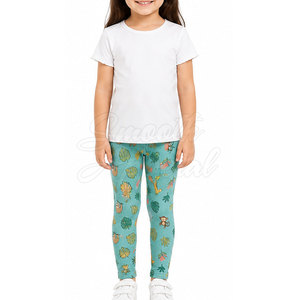 Leggings durables pour filles, taille élastique, tissu extensible confortable, idéal pour l'école et les activités ludiques - Product Image 3