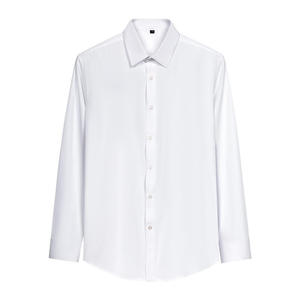 Camisa de Vestir Formal de Manga Larga para Hombre, Corte Regular, Transpirable, Antiarrugas, Casual, Negra, para Primavera y Otoño - Product Image 5
