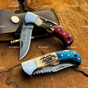 UA Supplies Razor Sharp Damascus Steel High Quality Folding Knives OEM ODM Support Customizable EDC Pocket Knife Survival Kit - Product Image 5