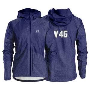 Custom Sublimation Windbreaker <b>Jacket</b> Hooded Eco Friendly Zipper <b>Lightweight</b> Waterproof Recycled Sportswear Wholesale - Product Image 1