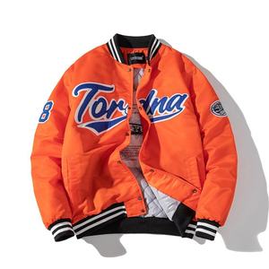 Chaqueta Varsity de Invierno para Hombre, en Oferta Online, con Cierre Frontal, Tejido de Felpa Ecológico, Servicio OEM Personalizable, Alta Calidad - Product Image 1