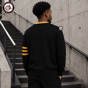 Wholesale Alpha | Phi Fraternity <b>Men's</b> Acrylic <b>Cardigan</b>-Custom Style Quick Dry & Breathable Winter <b>Cardigan</b> - Product Image 2