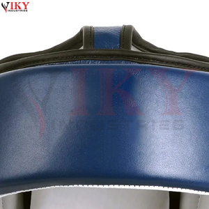 Fornitura Diretta di Fabbrica OEM: Protezione per la Testa da Boxe in Schiuma Antiurto, Blu Scuro e Bianco, Attrezzatura da Combattimento Resistente - Product Image 4