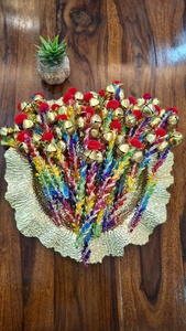 ของชำร่วยงานแต่งงานแบบแท่งเขย่าเสียงกรุ๊งกริ๊ง ทำจากผ้าออร์แกนซ่า สำหรับเทศกาลคริสต์มาส ตรุษจีน พิธีพิธีกรรม ฮัลดี เมห์นดี และงานมันดัป - Product Image 4