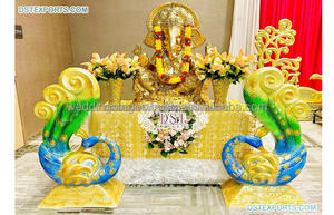 Décoration de foyer de mariage indien avec 3D Ganesha Maharani Décoration de foyer de mariage indien en fibre de verre Ganesha Décoration de foyer de mariage indien avec 3D Ganesha - Product Image 6