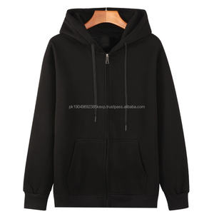 Sudadera con Capucha y Cremallera de Color Sólido para Hombre, Invierno, Impresión Digital, Chaqueta Informal Holgada de Moda, Capucha Bordada, 100% Algodón Felpa - Product Image 6