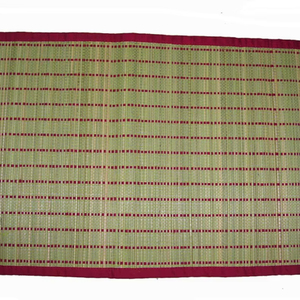 Natural Handwoven stripe Design Table Mat Bannana cora Handmade <b>Placemat</b> dining table mat - Product Image 1