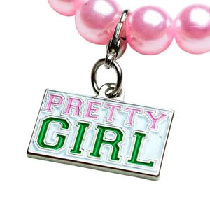 Pendentif en métal décoratif pour femme, breloque fille mignonne rose et verte, pour bracelet, collier, accessoire de mode, cadeau souvenir - Product Image 5